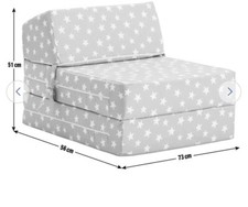 Kaikoo Grey Stars Folding Chair Bed RRP £79
