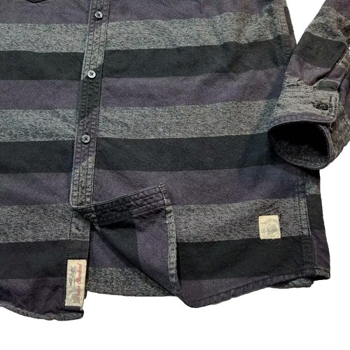 Silver Jeans Co Button Up Shirt Kids XL Striped Blue Black Long Sleeve Casual - Picture 3 of 12