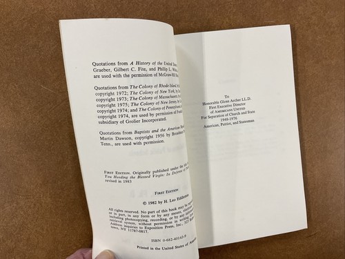 Hail Mary - In Defense of Public Schools by H. Leo Eddleman SC 1982 Good - Picture 4 of 7
