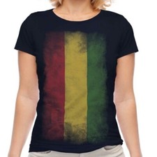 BOLIVIA FADED FLAG LADIES T-SHIRT TEE TOP BULIWYA VOLIVIA WULIWYA BOLIVIAN