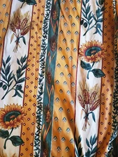Superb Custom Provencal French Country Gold Curtain Sunflowers Wheat Olives (2)
