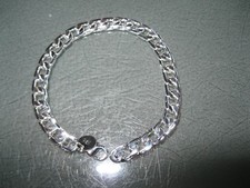 6MM 925 Sterling Silver plated CUBAN LINK bracelet Chain Men Women 6 MM