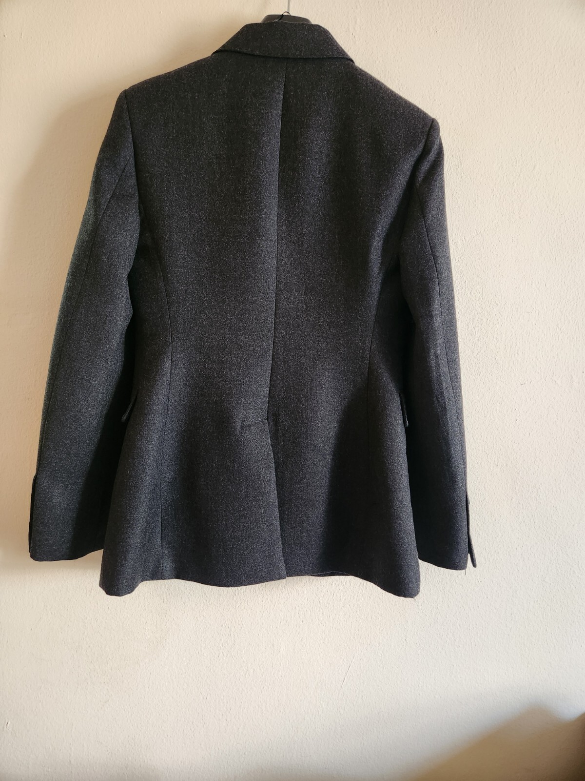 Zara Set Double-breasted wool jacket M+ Pants L Gray Zw Collection BNWT image 9
