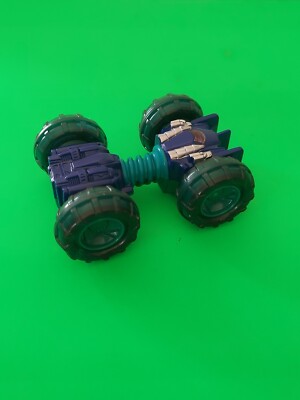 Vintage Double-sided Blue Green Toy Car Stunt Rolling Off-Road Vehicle