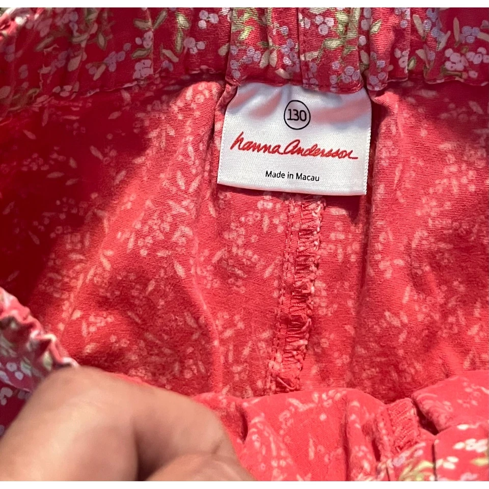 Pantalones Cortos De Colección Hanna Andersson 130 8 Tres Hermanas 3 Capris Floral Rosa Verde Foto 4 de 4