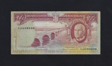 Portugal PORTUGUESE Angola 100 Escudos 1962 P-94  FINE