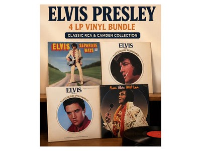 Elvis Presley Vinyl Record Bundle   4 LP Lot RCA Legendary Performer Vol 2 & 3 +