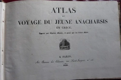 Atlas du voyage du jeune Anacharsis en Grèce (Monin / Bureau des Editeurs 1830) - Photo 1/4