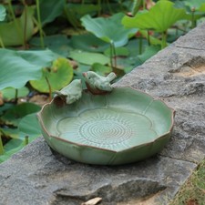 Ceramic Bird Bath for Outside, Resin Birdbath...