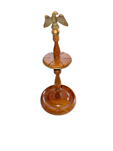 Brass Eagle Wooden knife holder; patriotic, country, vintage home decor