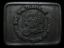 KJ29146 VINTAGE 1976 THE TELEPHONE ONE HUNDRED YEARS OF SERVICE BELT BUCKLE