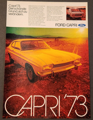 55. Ford Capri Werbeanzeige Reklame Werbung 1973