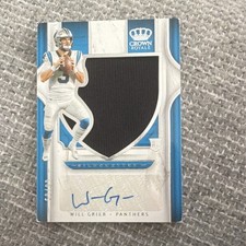 Panini 2019 Chronicles Crown Royale Silhouette Auto RC Mem Will Grier SA23
