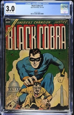 Black Cobra #1 1954 Ajax-Farrell Publications CGC 3.0