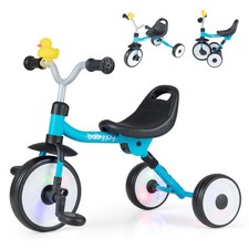 Toddler Tricycle with 3-Position Seat and Storage Basket for Kids-Red - Color: R