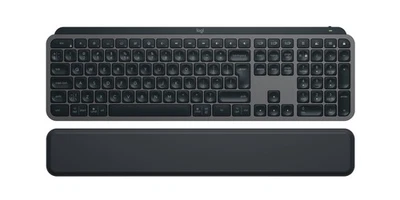 Logitech MX Keys S kabellose Tastatur, US-Layout, USB/Bluetooth, schwarz - Bild 1 von 3