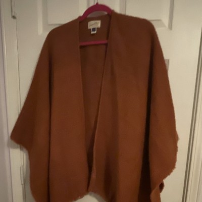 Universal Thread Knit Brown Solid Shawl Wrap for Women, Stylish Shawl/Wrap 