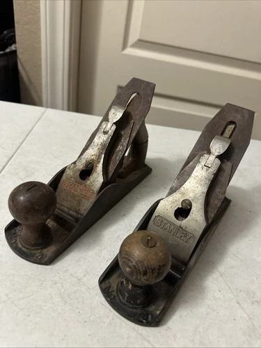 2 Stanley bailey no 4 plane Smooth Bottom Stamped Made In USA Wood Plane