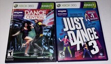 Just Dance 3 And Dance Central Lot Of 2 Xbox 360 Kinect Games Complete CIB