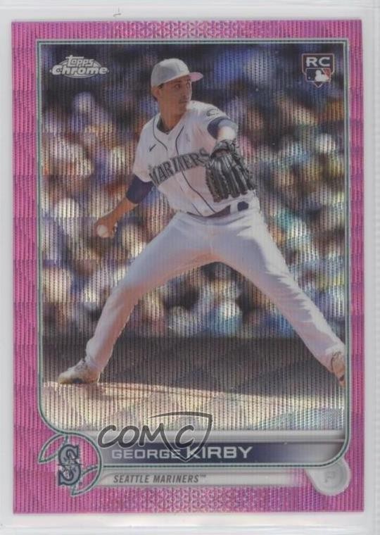 2022 Topps Chrome Update Pink Wave Refractor George Kirby #USC138 i6e