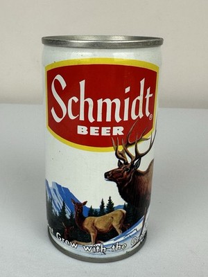 Empty Top Closed 12oz Schmidt Beer Scenic Series ( Elk ) Tab-Top