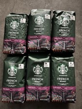 6 pk Starbucks coffee French Dark Roast whole bean 12 Oz Case of 6 bags LOT