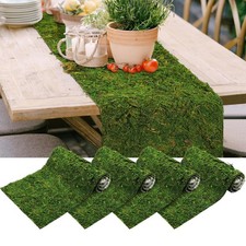 4 Rolls Dried Moss Table Runner 12 x 40 Inch Preserved Sheet Moss Mat Artific...