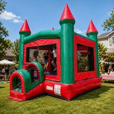 Commercial Inflatable Bounce House Modular Red Castle Bouncer Jumper w Blower
