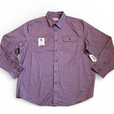 Wrangler All Day Comfort Button-Down Shirt Men s XL Burgundy NWT