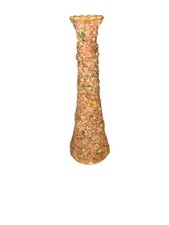 vintage sea shell encrusted glass bud vase