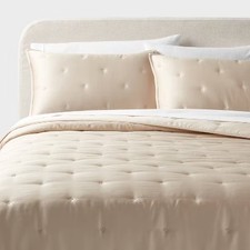 Full/Queen TENCELComforter and Sham Set Khaki - Threshold: 320 Thread