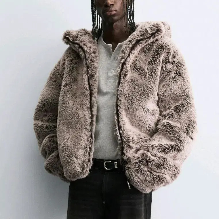 Zara Faux Fur Jumper Jacket XL Brand New