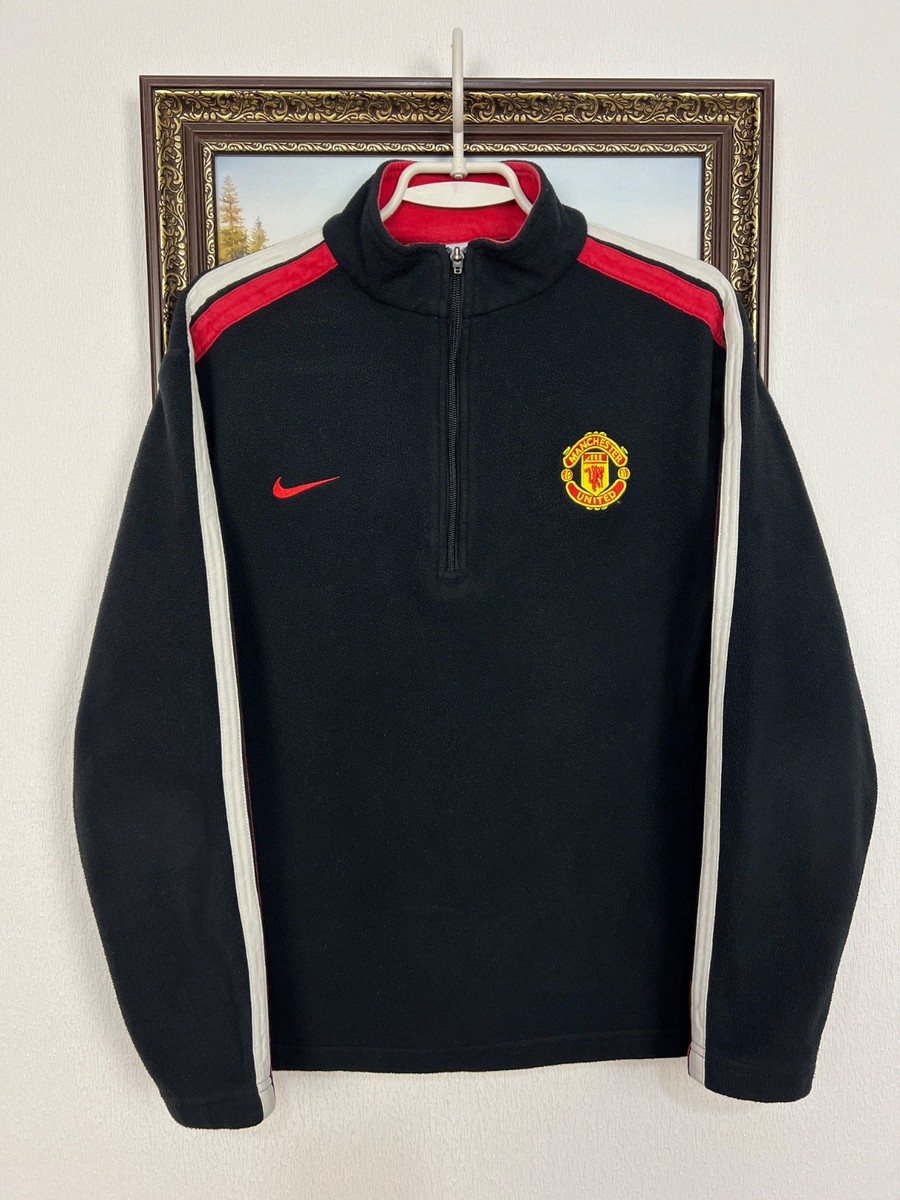 Vintage Nike Manchester United Football Fleece Train Jacket Mens