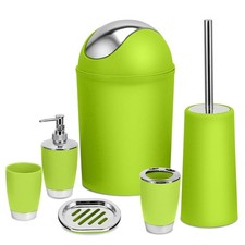 Bathroom Accessories Set 6 Pcs Bathroom Set Ensemble Complete Soap Dispenser Too
