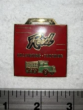 Vintage Watch Fob Reed Escavating -Trucking Enamel