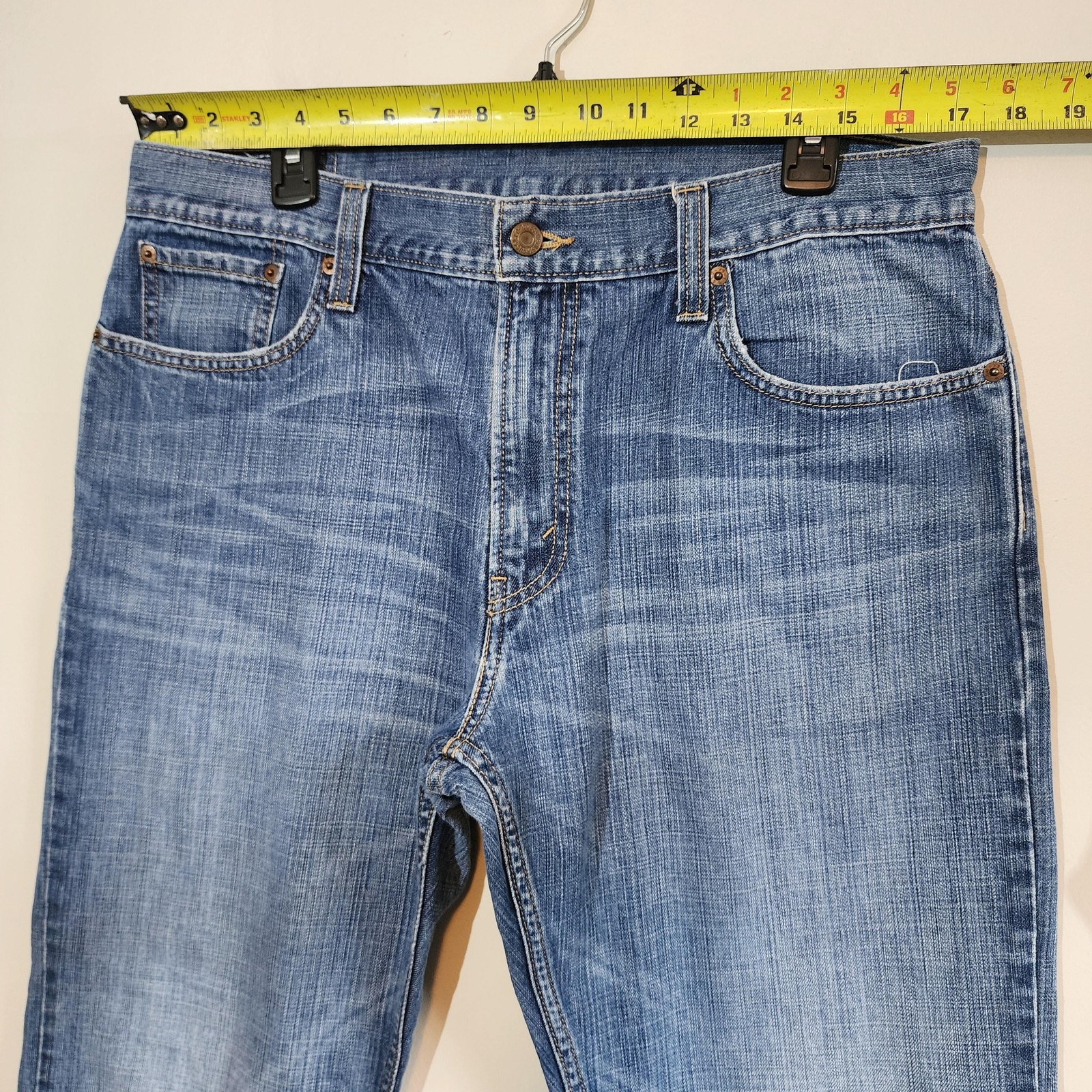 Levis 527 Jeans Mens 36x32 Blue Bootcut Denim Stretch Classic Medium Wash Pants image 7