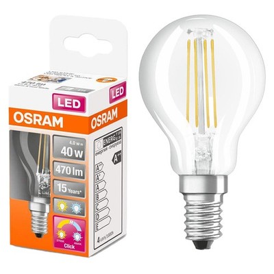 Osram LED Relax & Active Tropfen 5W = 40W E14 klar FS 2700 & 4000K per Schalter