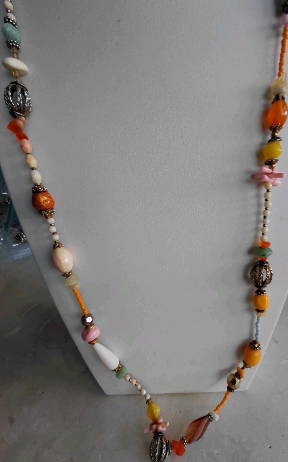 Multi-colored Multi-stone Necklace & Mixed Materi… - image 2