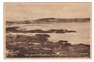 View From the Headland, Rhoscolyn, Wales Posted 1938 - Divided Back Postcard