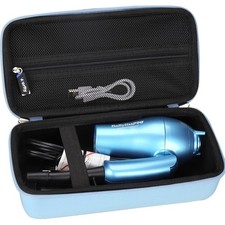 Elegant Blue BaBylissPRO Travel Dryer Hard Case with Accessory Storage Pocket