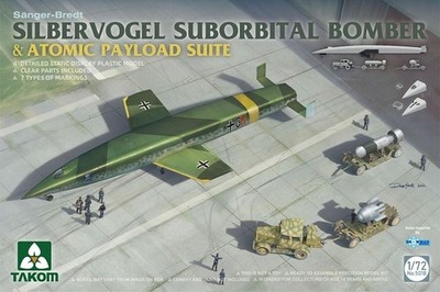 Takom TAK5018 - 1:72 SILBERVOGEL SUBORBITAL BOMBER & ATOMIC PAYLOAD SUITE - Neu