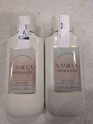 2 Pack Bath & Body Works VANILLA ROMANCE Body Wash Shower Gel 10 oz