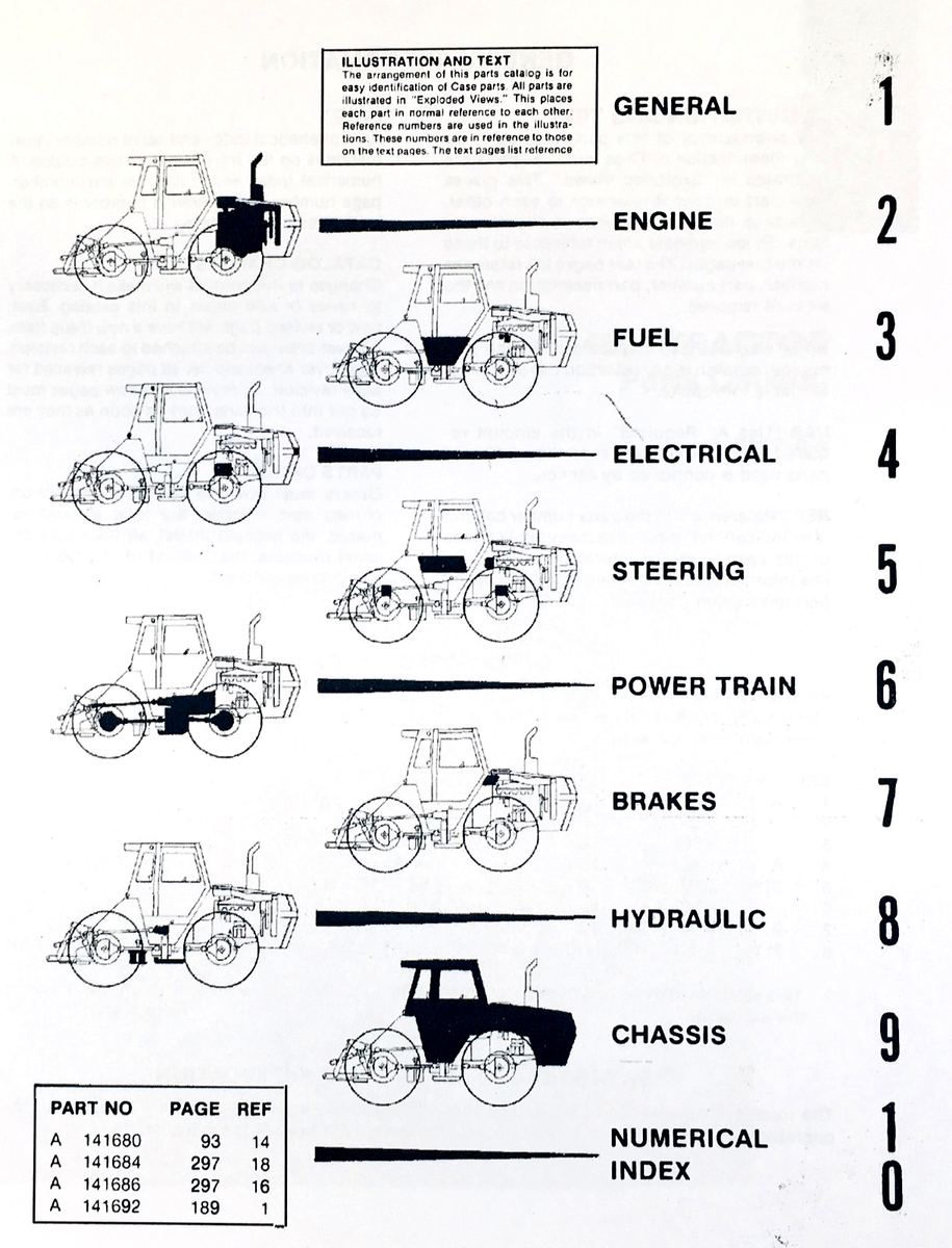 Case IH 4694 Tractor Parts Manual Catalog Schematic Exploded Views