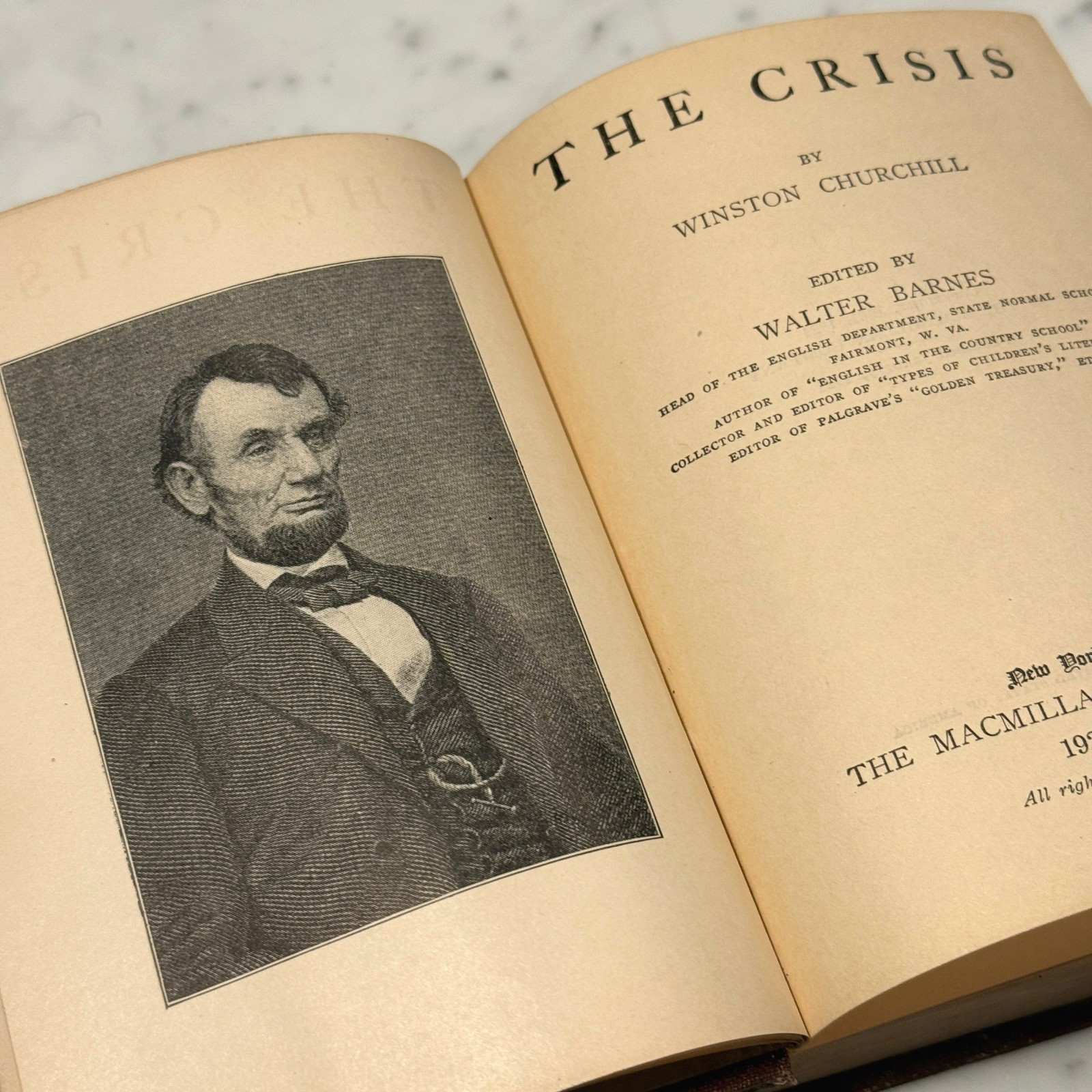 The Crisis by Winston Churchill - 1923 Early American Novel - Lincoln Portrait