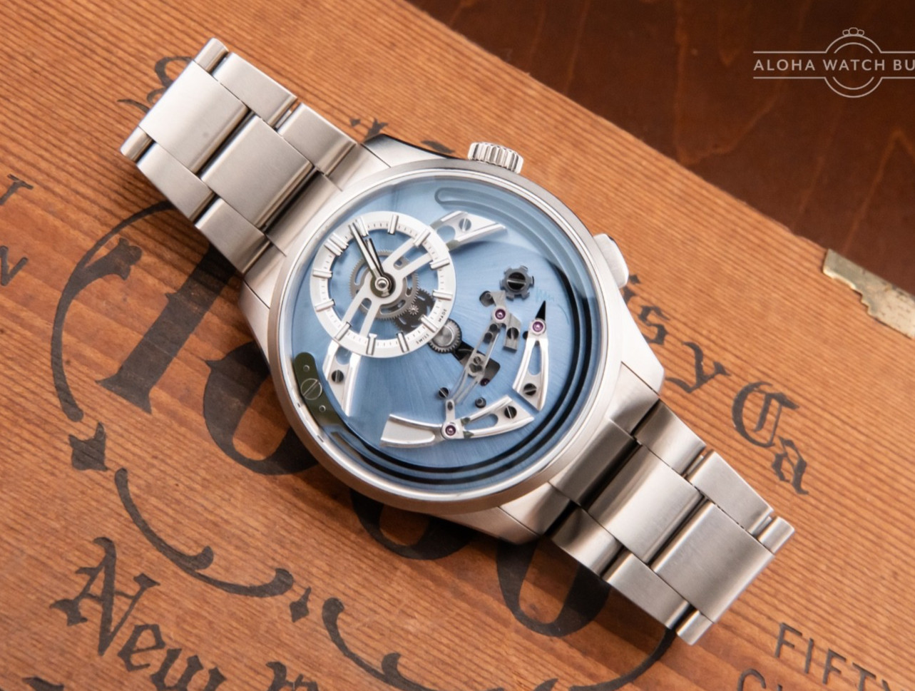 2024 Christopher Ward C1 Bel Canto C01-41APT2-T00B1 Titanium Cielo Blue + B&P