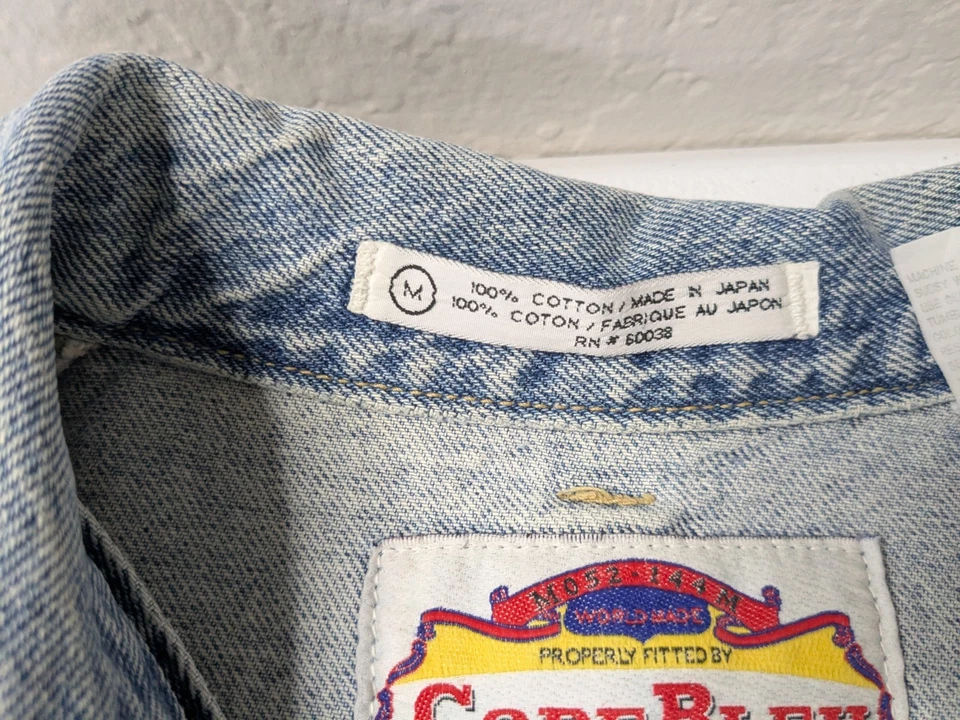 Code Bleu Denim Jean Jacket M Blue Button Up Long Sleeve Embroidered Marlin - Image 3 of 4