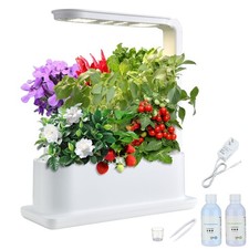 3 Pots Hydroponic Growing System with LED Light Indoor Herb Garden Home Kitchen 15.33 per gallon