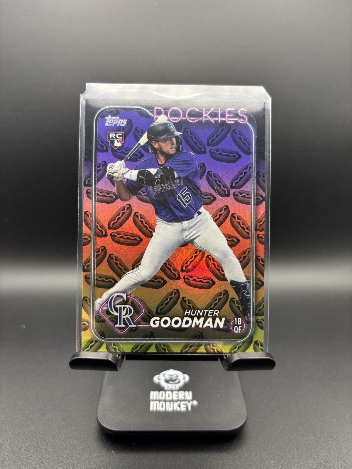 2024 Topps #432 Hunter Goodman Rookie Holiday Hot Dogs Colorado Rockies