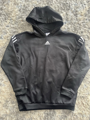 Adidas Unisex Black Pull Over Hoodie Sz Small Athletic