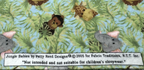 Baby Jungle Babies Patty Reed Fabric Traditions Flannel Fabric BTHalfY #52 - Picture 5 of 8